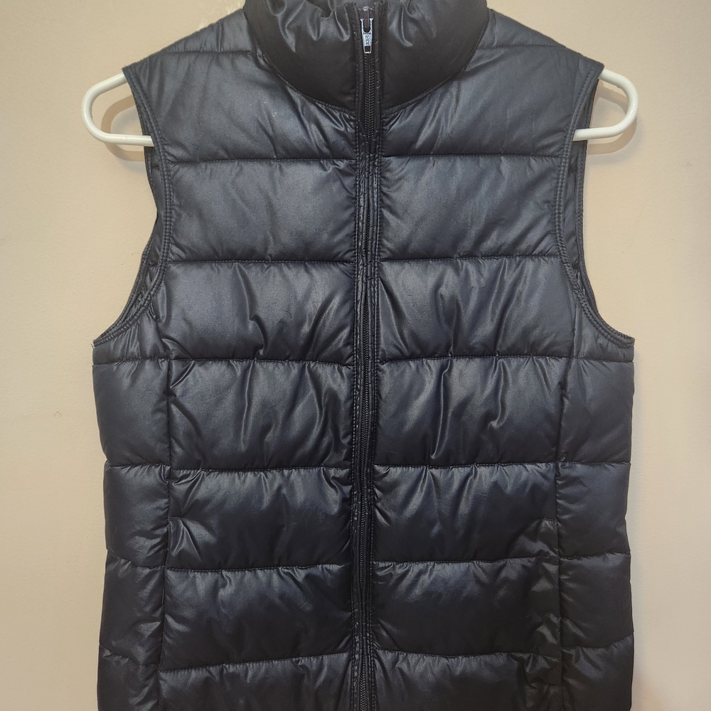 Banana Republic Women's Navy Blue‎ Puffer Vest quilted size small